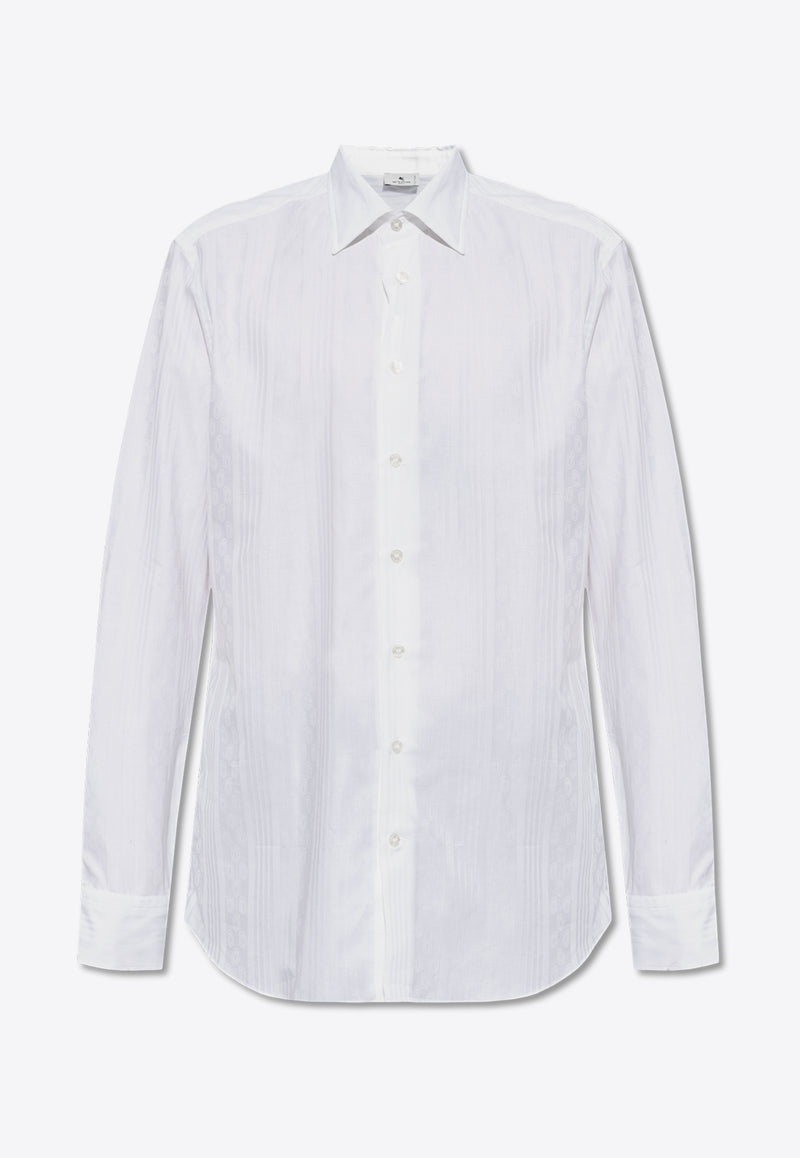 Etro Striped Jacquard Long-Sleeved Shirt White MRIB0001 99TR523-S8450