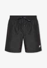 Dolce & Gabbana Logo Plaque Swim Shorts Black M4E45T ONO06-N0000