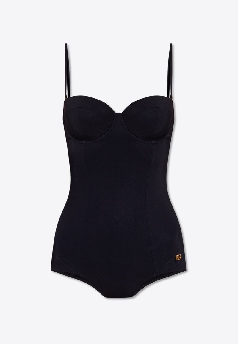 Dolce & Gabbana DG Logo One-Piece Swimsuit Black O9A13J ONO12-N0000