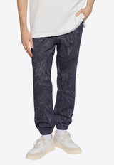 Etro Paisley Print Track Pants Navy MRMC0002 AJ065-X0883