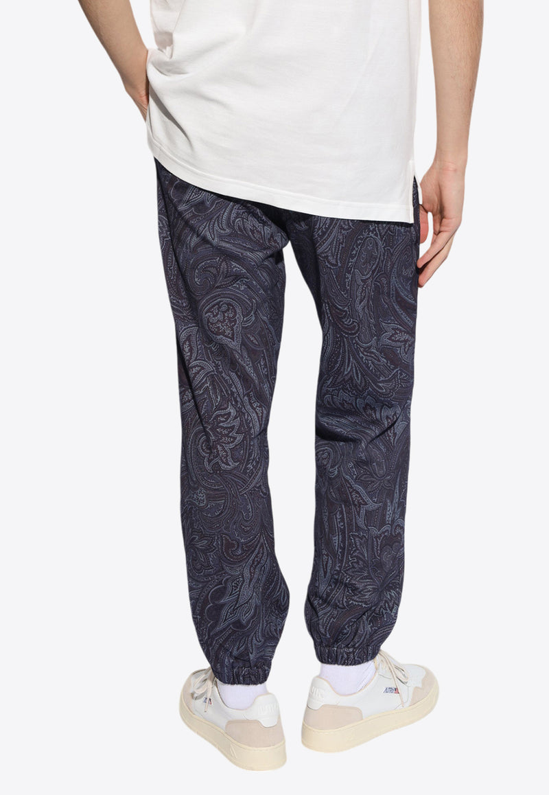 Etro Paisley Print Track Pants Navy MRMC0002 AJ065-X0883