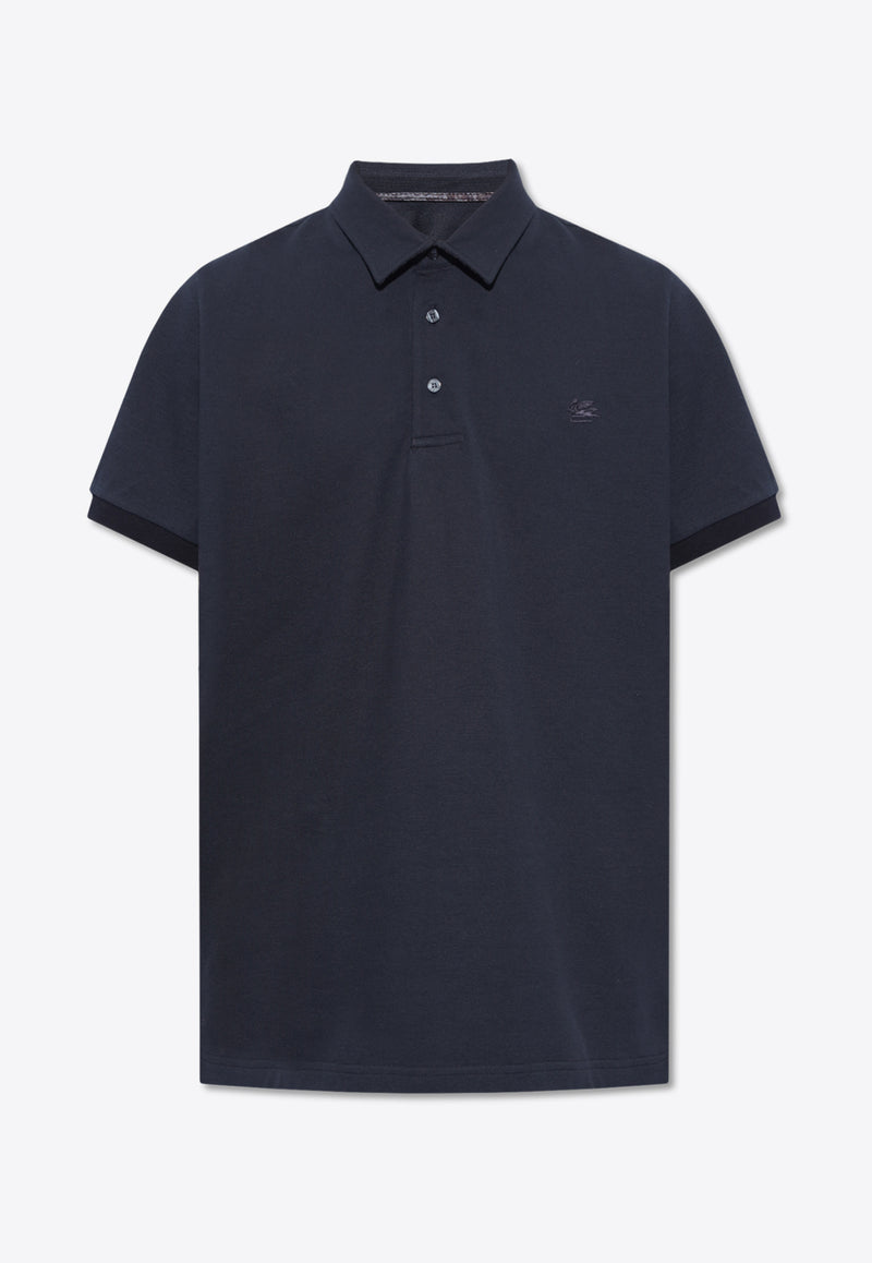 Etro Pegaso Polo T-shirt Navy MRMD0006 AC174-B0665