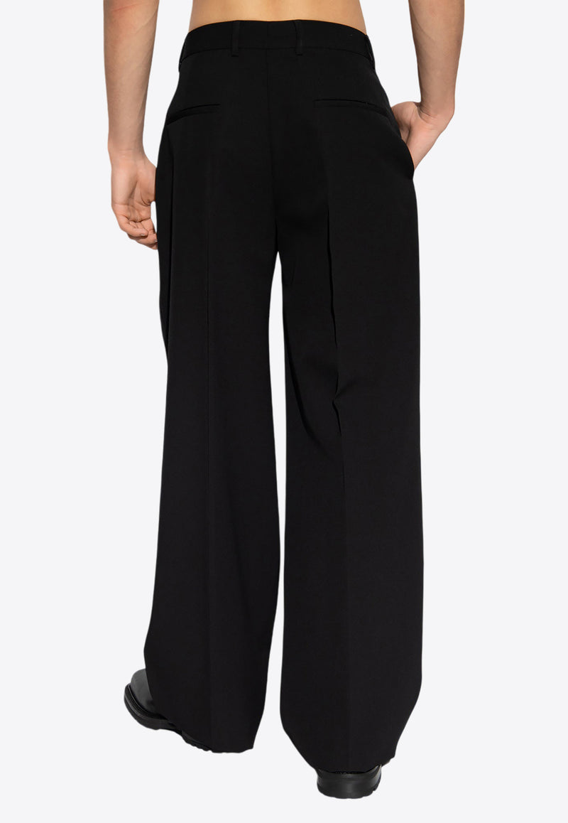 Off-White Wide-Leg Wool Pants Black OMCO024F23 FAB005-1010