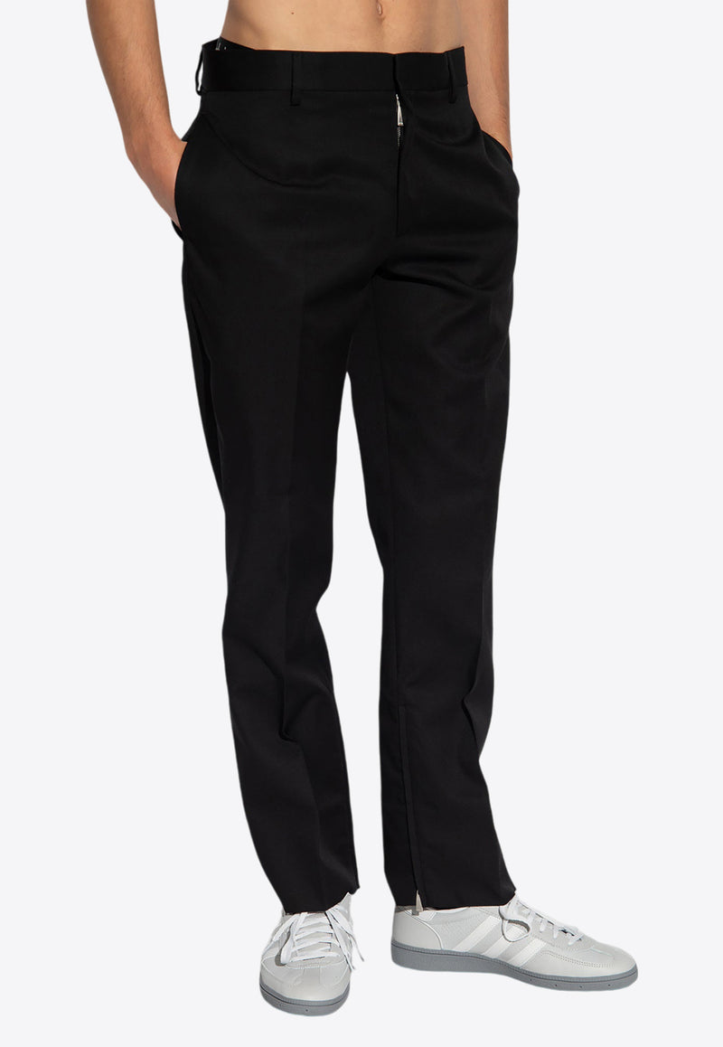 Off-White Virgin Wool Tailored Pants Black OMCA248F23 FAB003-1010