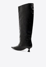 GANNI Glossy 50 Knee-Length Boots Black S2213 4909-099