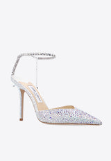 Jimmy Choo Saeda 100 Crystal Embellished Pumps Ivory SAEDA 100 BAM-IVORY CRYSTAL