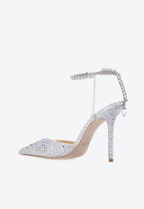 Jimmy Choo Saeda 100 Crystal Embellished Pumps Ivory SAEDA 100 BAM-IVORY CRYSTAL