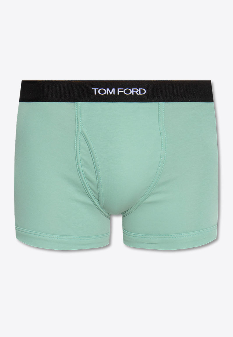 Tom Ford Logo Waistband Boxers Green T4LC31040 0-336