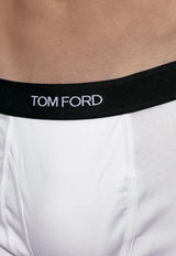 Tom Ford Logo-Waistband Briefs - Set of 2 White T4XC31040 0-100
