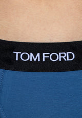 Tom Ford Logo Waistband Briefs Blue T4LC11040 0-434