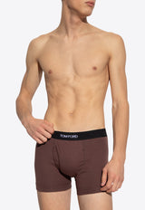 Tom Ford Logo Waistband Boxers Brown T4LC31040 0-206