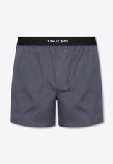 Tom Ford Logo Waistband Boxer Shorts Gray T4LE51100 0-010