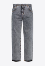 Etro Washed Straight Jeans Gray U1W806 9651-2