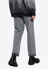 Etro Washed Straight Jeans Gray U1W806 9651-2