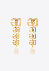 Dolce & Gabbana DG Logo Pearl Earrings Gold WEN6P5 W1111-ZOO00