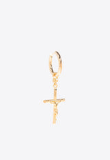 Dolce & Gabbana Crucifix Single Hoop Earring Gold WEQ1D1 W1111-ZOO00