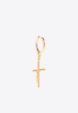 Dolce & Gabbana Crucifix Single Hoop Earring Gold WEQ1D1 W1111-ZOO00