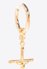 Dolce & Gabbana Crucifix Single Hoop Earring Gold WEQ1D1 W1111-ZOO00