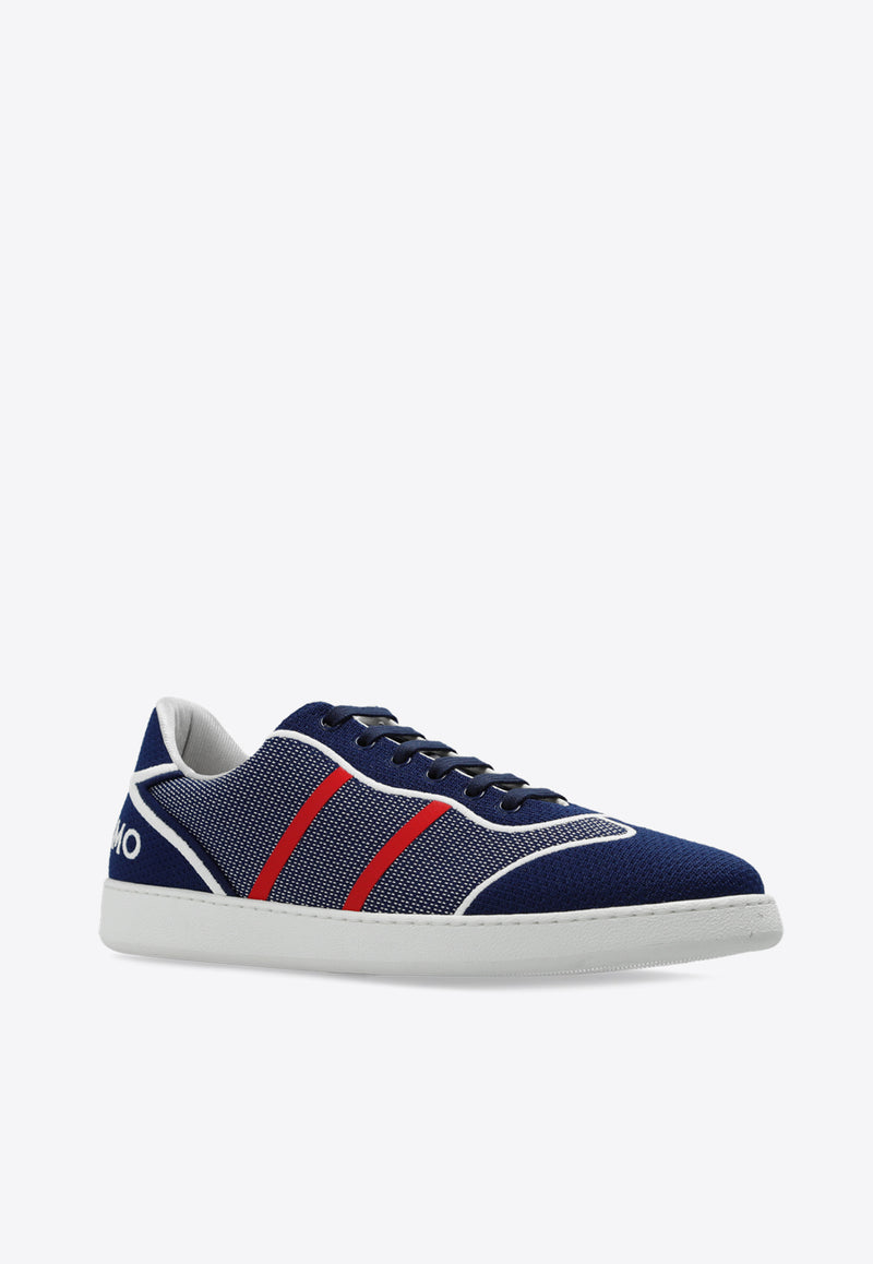 Salvatore Ferragamo Dedalo Logo Paneled Sneakers Navy 022463 DEDALO 769343-MIDNIGHT