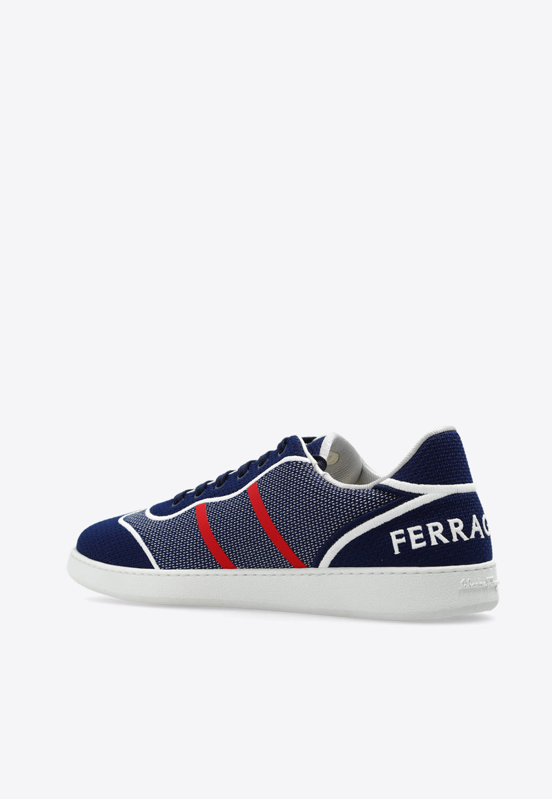 Salvatore Ferragamo Dedalo Logo Paneled Sneakers Navy 022463 DEDALO 769343-MIDNIGHT