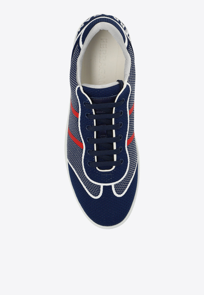 Salvatore Ferragamo Dedalo Logo Paneled Sneakers Navy 022463 DEDALO 769343-MIDNIGHT