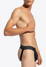 Versace Signature Barocco Jockstrap Black 1001382 1A00515-5B050