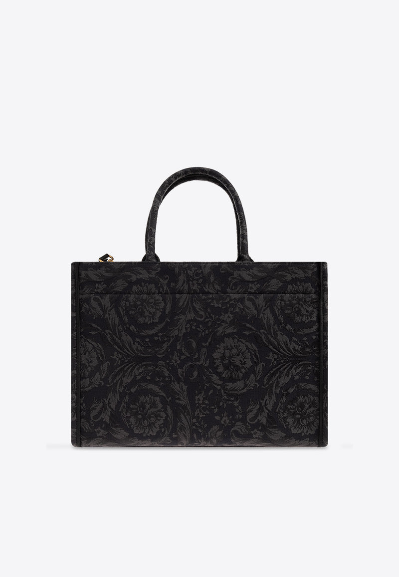 Versace Athena Barocco Jacquard Tote Bag Black 1011562 1A09741-2BM0V