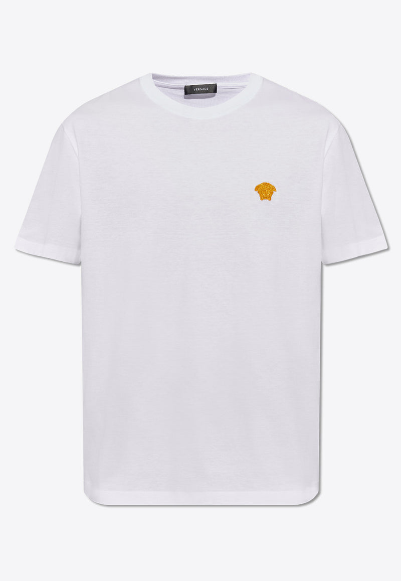 Versace Medusa Patch Crewneck T-shirt White 1008481 1A08489-1W000