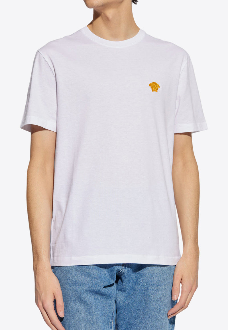 Versace Medusa Patch Crewneck T-shirt White 1008481 1A08489-1W000