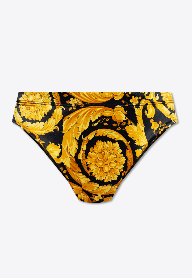 Versace Barocco Print Briefs Black 1012771 1A09498-5B000