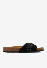 Birkenstock Oita Riveted Suede Slides Black 1024200 0-MODERN SUEDE BLACK