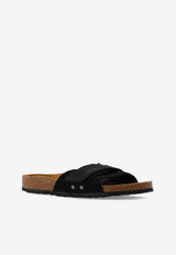 Birkenstock Oita Riveted Suede Slides Black 1024200 0-MODERN SUEDE BLACK