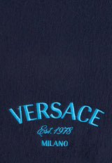 Versace Milano Stamp Wool Scarf Navy 1013625 1A09993-2UQ50