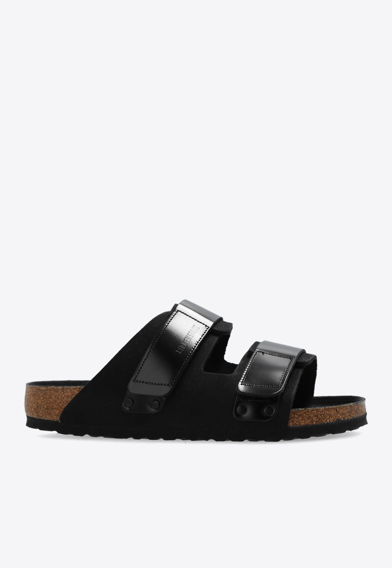 Birkenstock Uji Leather Slides Black 1026522 0-BLACK