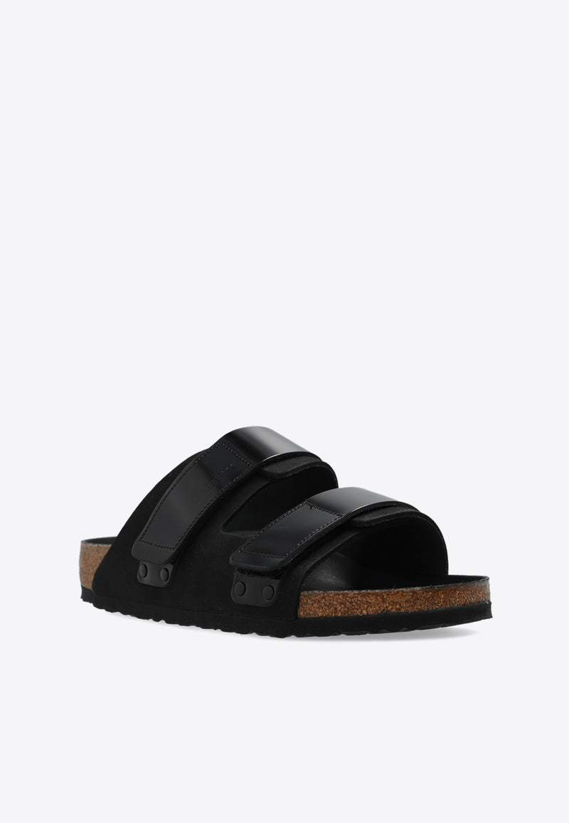 Birkenstock Uji Leather Slides Black 1026522 0-BLACK