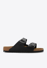 Birkenstock Arizona Double-Buckle Slides Black 1023115 0-VINTAGE WOOD BLACK