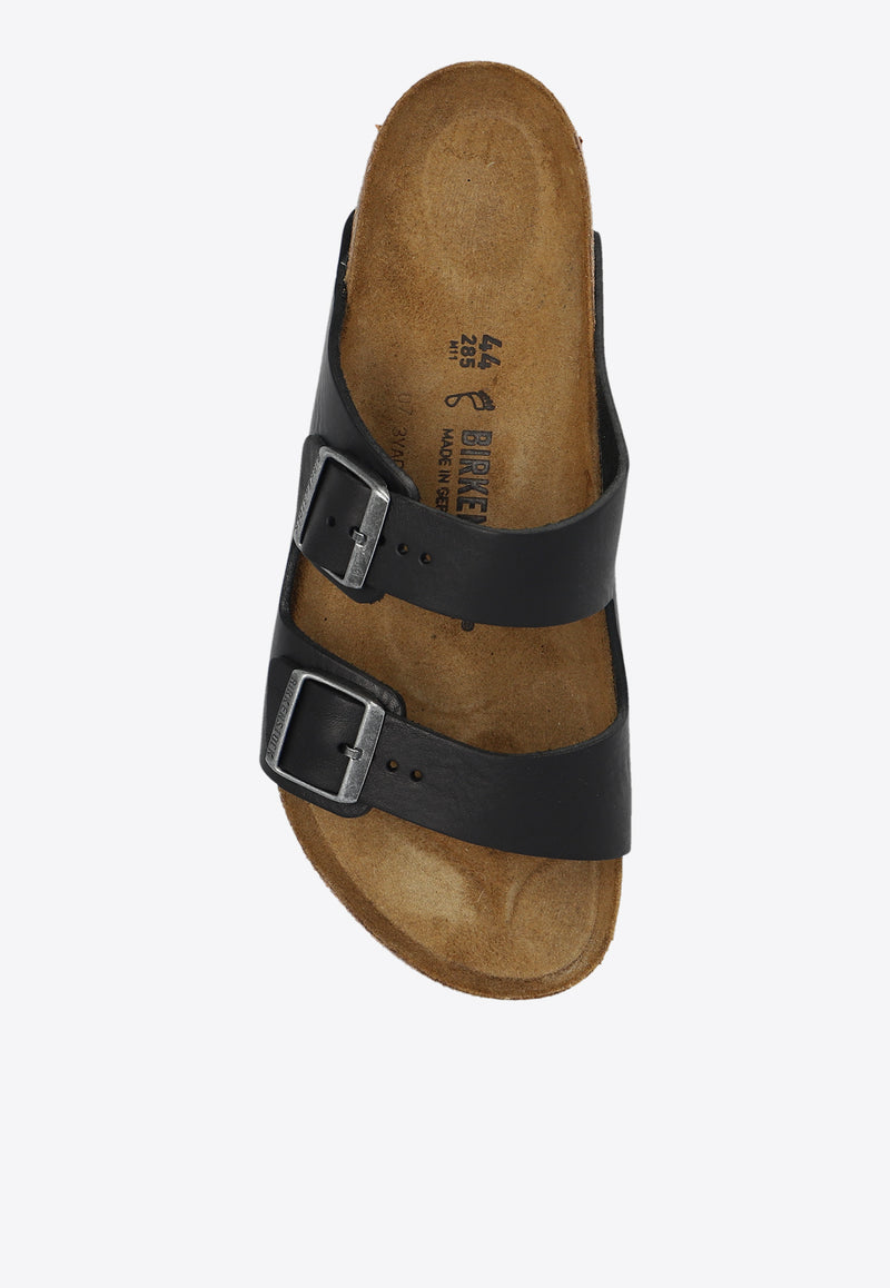 Birkenstock Arizona Double-Buckle Slides Black 1023115 0-VINTAGE WOOD BLACK