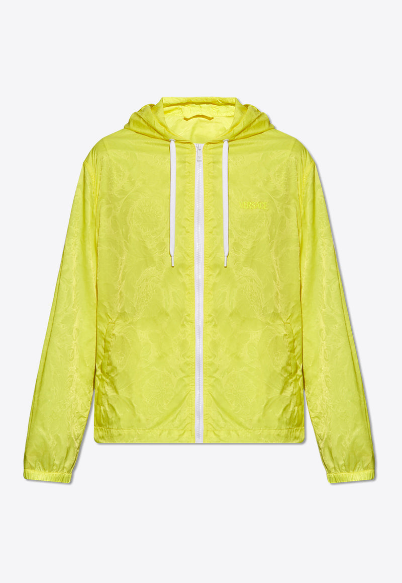 Versace Barocco Jacquard Windbreaker Jacket Yellow 1013935 1A09788-1Y960