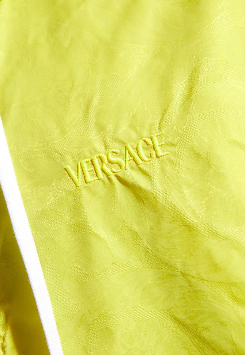 Versace Barocco Jacquard Windbreaker Jacket Yellow 1013935 1A09788-1Y960