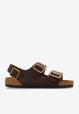 Birkenstock Milano Bold Buckle Sandals Brown 1023595 0-VINTAGE WOOD ROAST