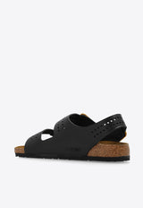 Birkenstock Milano Bold Buckle Sandals Black 1023622 0-VINTAGE WOOD BLACK