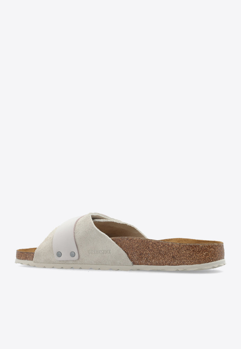 Birkenstock Oita Suede Slides Cream 1024226 0-ANTIQUE WHITE