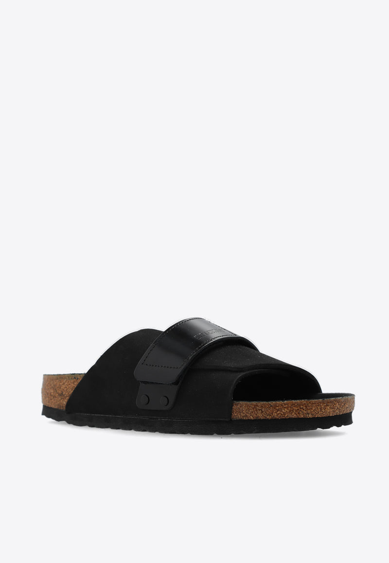 Birkenstock Kyoto Leather Slides Black 1026516 0-BLACK