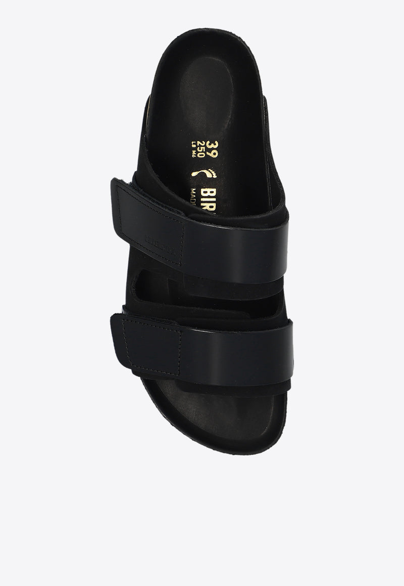 Birkenstock Uji Leather Slides Black 1026570 0-BLACK