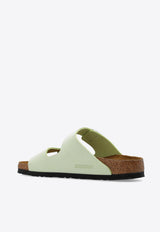 Birkenstock Arizona Double-Buckle Leather Slides Green 1026710 0-FADED LIME