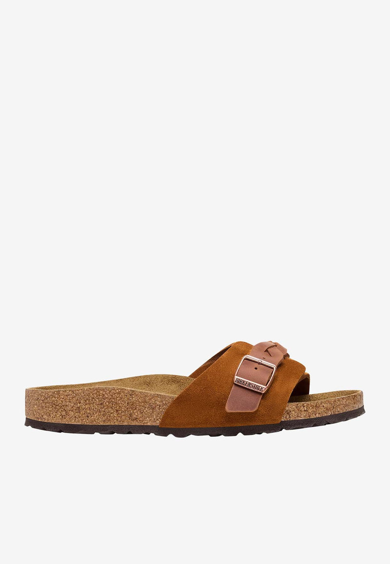 Birkenstock Oita Suede Slides Brown 1026742 0-MINK