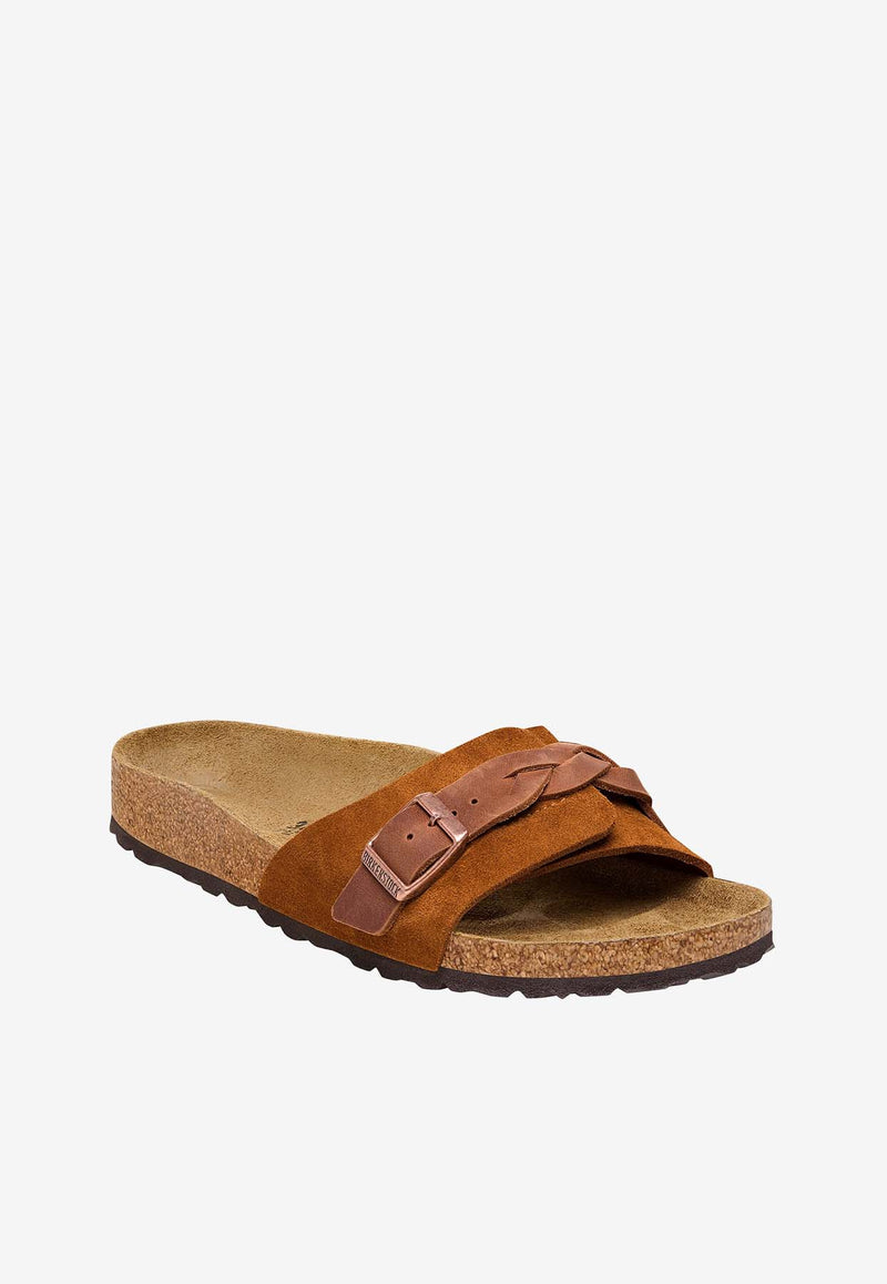 Birkenstock Oita Suede Slides Brown 1026742 0-MINK