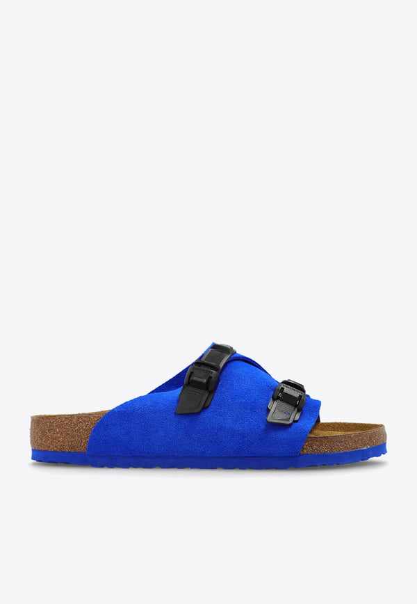 Birkenstock Zurich Tech Double-Strap Suede Slides Blue 1026800 0-ULTRA BLUE