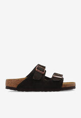Birkenstock Arizona Leather Buckled-Straps Slides  Brown 1027083 0-MOCCA