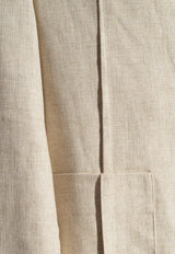 Jacquemus Single-Breasted Linen Blazer Cream 213JA101 1358-130